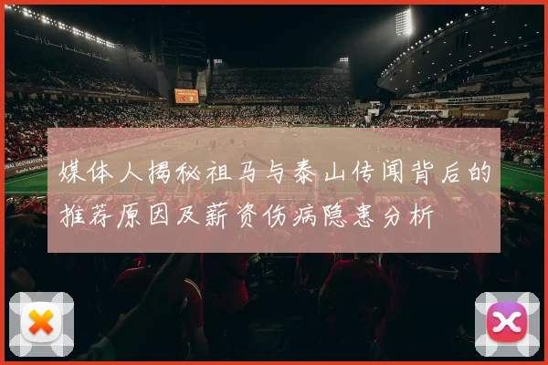 媒体人揭秘祖马与泰山传闻背后的推荐原因及薪资伤病隐患分析